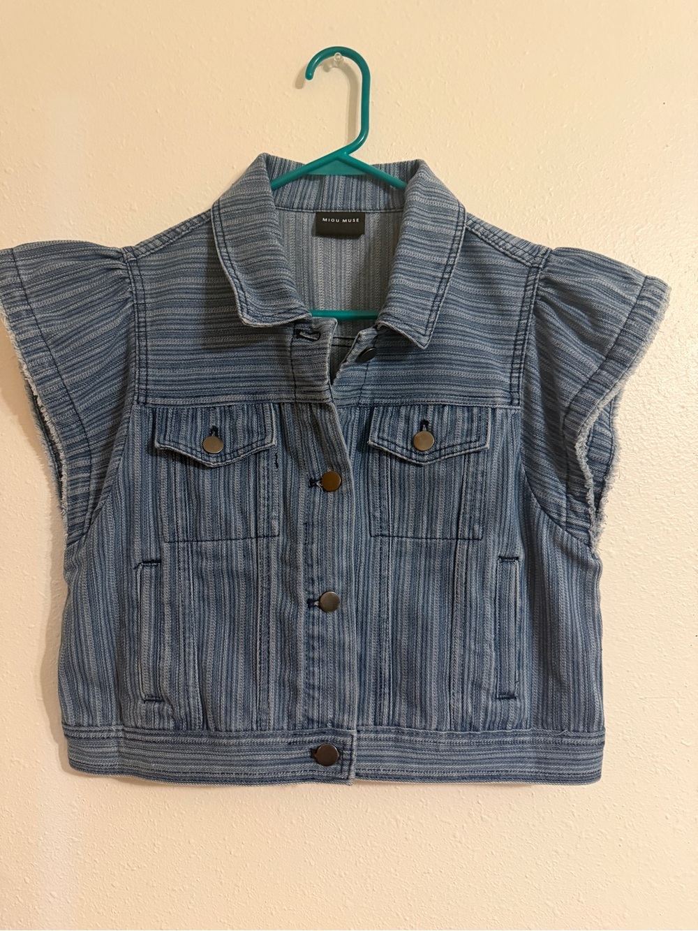 Miou muse denim vest small